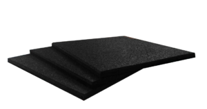 Piso de Borracha de Alto Impacto - 100x100x15mm Cor PRETO