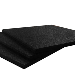 Piso de Borracha de Alto Impacto - 100x100x15mm Cor PRETO